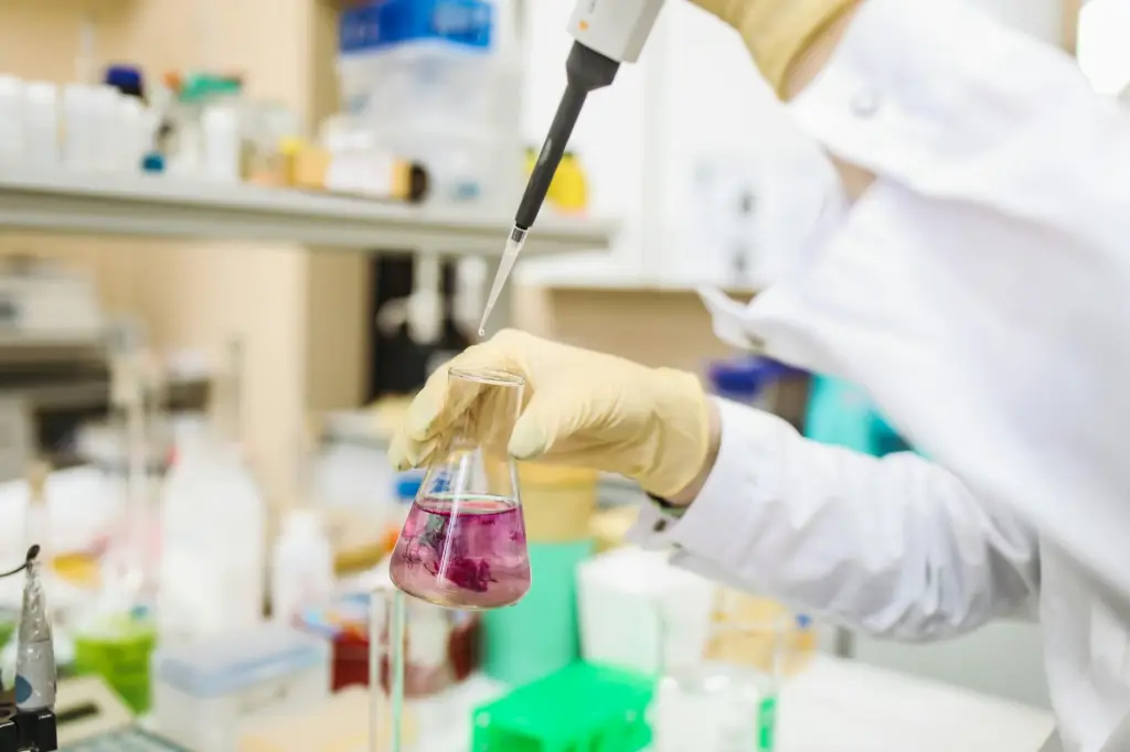 Scientist testing samples in a laboratory